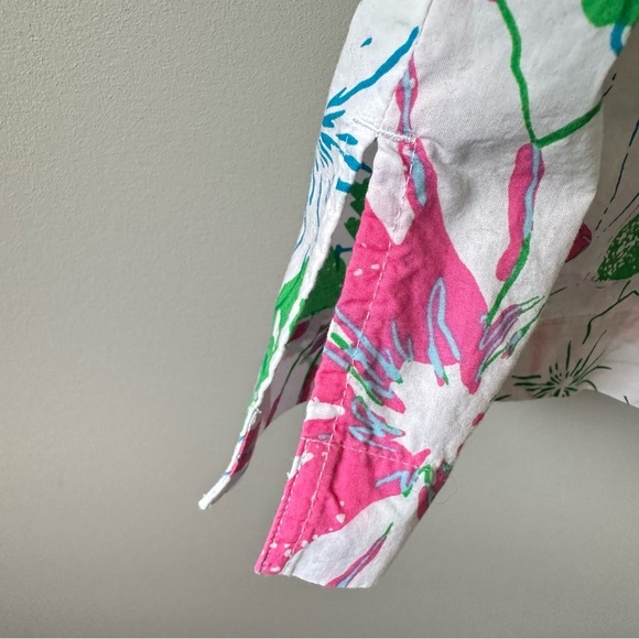 Talbots Lace Embroidered Bib Anguilla Floral Tunic Top Blouse Size 2X Plus - Picture 5 of 9